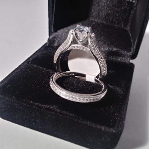 2 piece Sterling Silver Brilliant Cut Pav'e Ring
